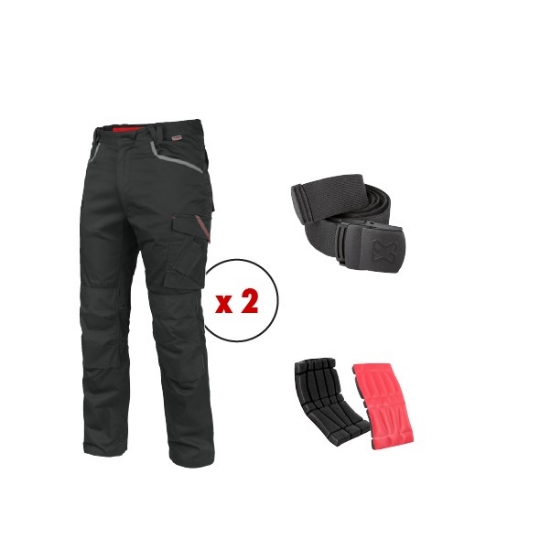 Slika Delovne hlače, kolenčniki, pas-Set, 4 kos