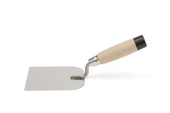 Lopatica za gips in inox z lesenim držalom