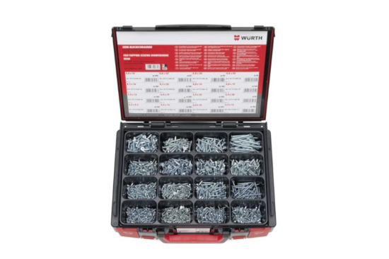 Vijaki z navojem, poševno glavo, nabor 