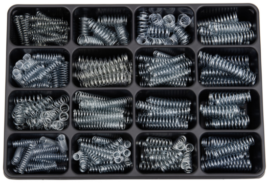 335-delni set nateznih vzmeti DIN 2095 za v sistemsko ohišje