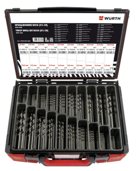 Set svedrov DIN338 HSS v sistemskem kovčku, 73 kosov