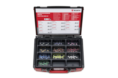 100-delni set ploščatih mini varovalk v sistemskem kovčku