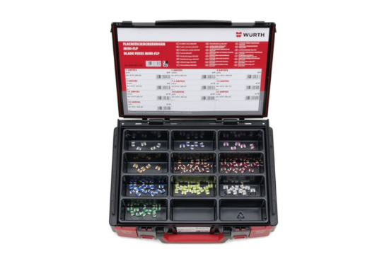 100-delni set ploščatih mini varovalk v sistemskem kovčku