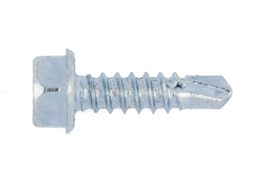 Vijak za vrtanje, s šestkotno glavo, z ovratnikom in zobmi pod glavo 