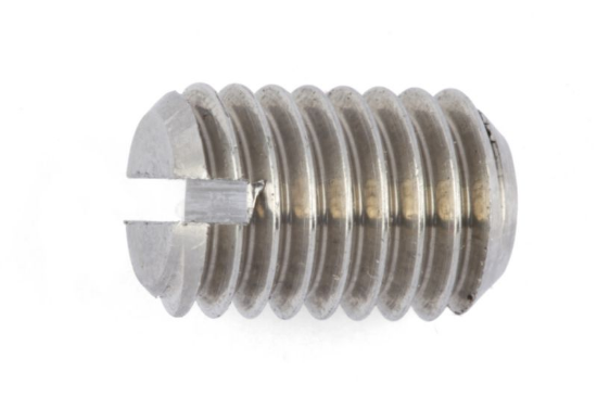 Nastavitveni vijak z zarezami in prisekanim stožcem 