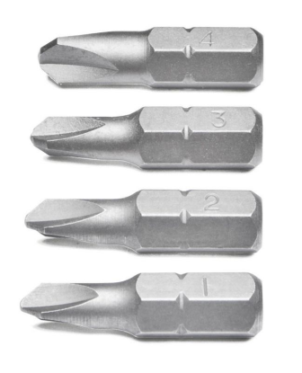 Sortiment bitov s tremi krili, 4 kosi. 