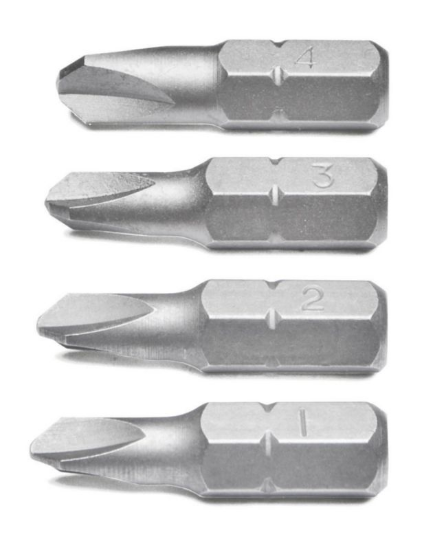 Sortiment bitov s tremi krili, 4 kosi. 