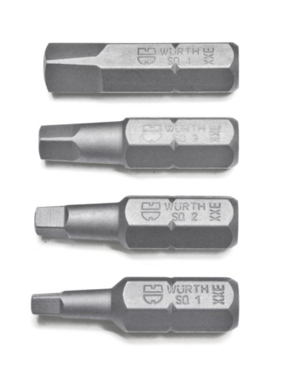 Nabor kvadratnih bitov, 4 kosi. 