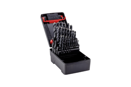 Set spiralnih svedrov za kovino DIN338 HSS, 29 kosov