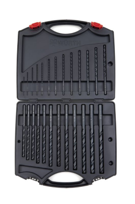 Set spiralnih svedrov za kovino DIN340 HSS, 25 kosov