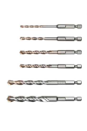 Set udarnih svedrov s 6 KT vpetjem