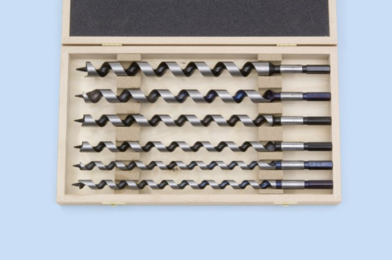 Set spiralnih svedrov, 6 delov
