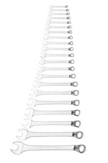 Garnitura kombiniranih ključev, z zamikom 