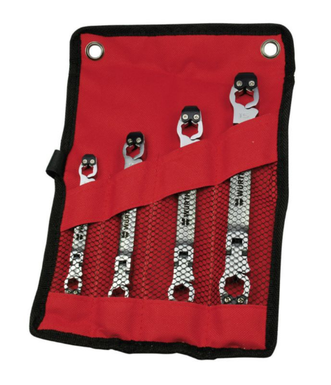 Garnitura ključev za zavorne cevi, gibljiva, 4 kosi 