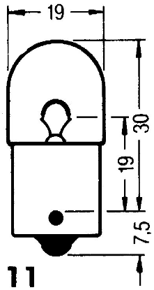 Okrogla žarnica 6 V/5 W