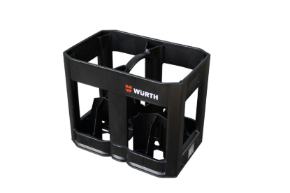 Transportni zaboj za kartuše HDPE črn 12-delni - 300x200x255 mm