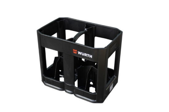 Transportni zaboj za kartuše HDPE črn 12-delni - 300x200x255 mm