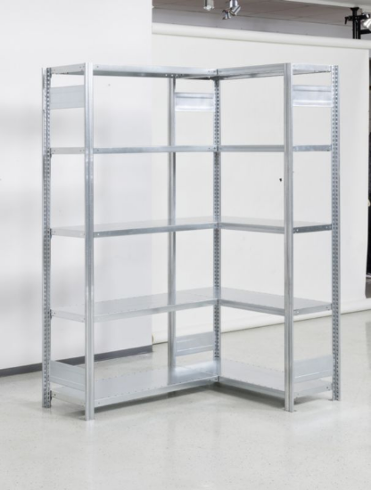 Kotni skladiščni regal, 2000x1005x400 mm