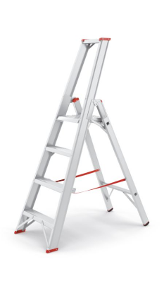 Aluminijasta lestev s polico