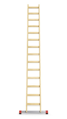 Delovna naslonska lesena lestev, 1x14