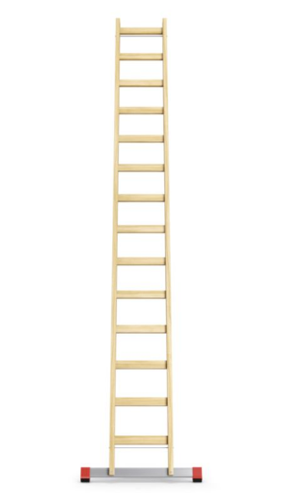 Delovna naslonska lesena lestev, 1x14