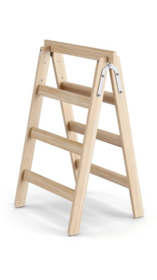 Delovna lesena lestev 2x3 stopnice