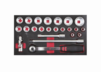 23-delni set natičnih ključev 1/2" 6KT