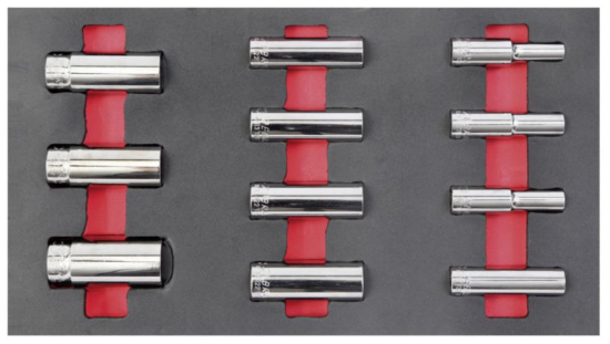 3/8-palčni nabor ključev, 11 kosov  