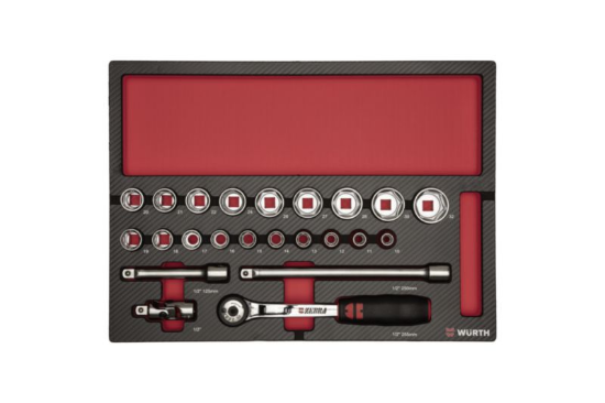 23-delni set natičnih ključev 1/2" v peni