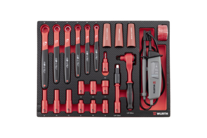 24-delni set obročastih natičnih 3/8" ključev v peni