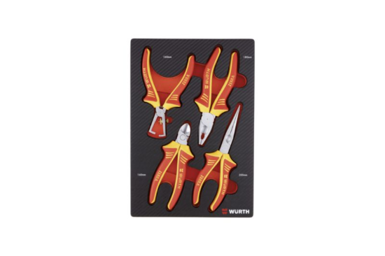 4-delni set klešč VDE v karbonski peni