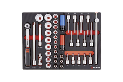 43-delni set natičnih ključev 1/2" v peni