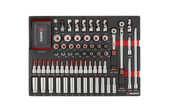 103-delni set natičnih ključev 3/8" v karbonski peni