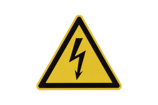 Varnostni in opozorilni znak - nevarna električna napetost 