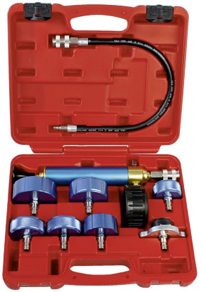 Komplet naprav za testiranje hladilnega sistema za gospodarska vozila 