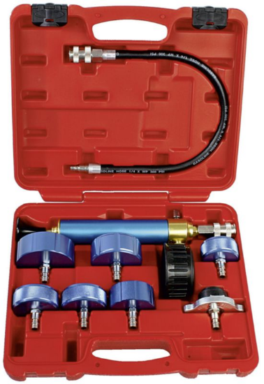 Komplet naprav za testiranje hladilnega sistema za gospodarska vozila 