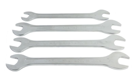 Dvojni komplet ključev z odprtim koncem, zelo tanek 