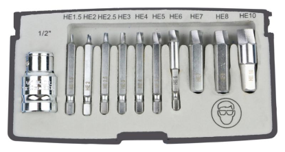 Super Grip, komplet šestkotnih nastavkov 