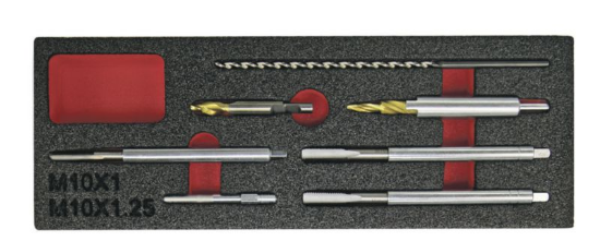 Komplet za vrtanje in odstranjevanje svečk za žarilno nitko, M10 x 1,0/M10 x 1,25 