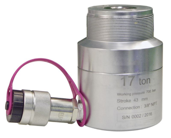 Hidravlični valj z votlimi bati, 17 ton 