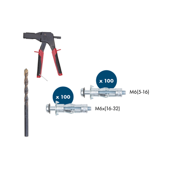 Slika Set vložkov M6 + klešče + sveder