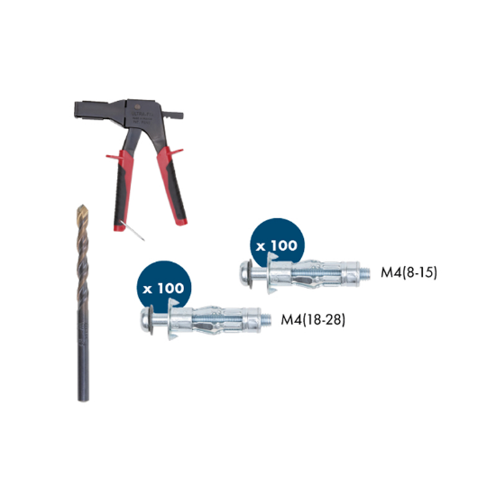 Slika Set vložkov M4+ klešče + sveder