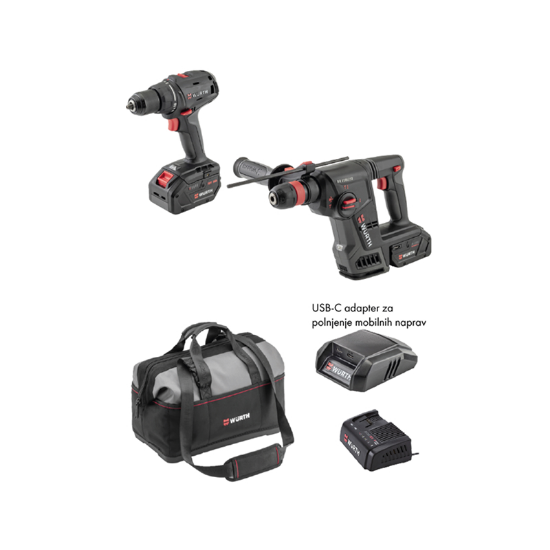 Slika Set vrtalni vijačnik + udarni vrtalnik