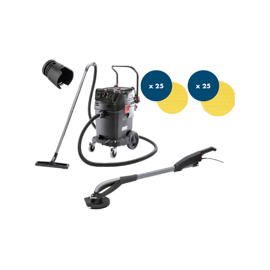 Slika Brusilnik za strope in stene + sesalec + brusni papir