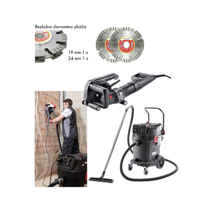 Slika Rezkar za inštalacije + sesalec in rezalke (19mm in 24mm)