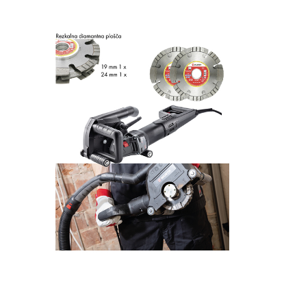 Slika Rezkar za inštalacije + rezalke (19mm in 24mm)