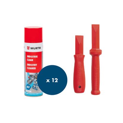 Slika 2-delni set industrijsko čistilo in plastično strgalo