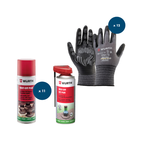 Slika Odvijač sprej „PLUS“ in „BLUE ICE“ s Tigerflex® zaščitnimi rokavicami