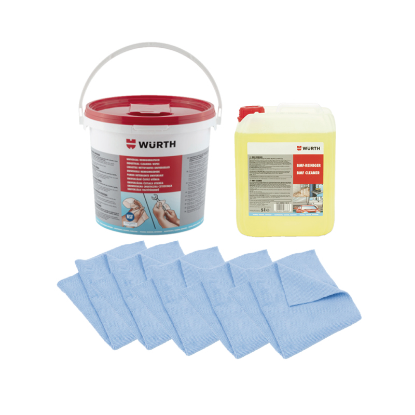 Slika Industrijske čistilne krpe + čistilo in krpe