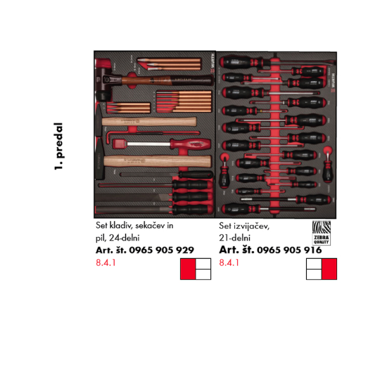 Slika Opremljen delovni voziček Basic 8.8/8 z 256 kosi